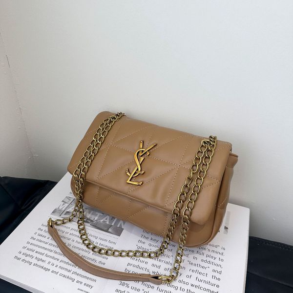 High-end feeling bag women's 2025 new fashion explosion diamond lattice chain shoulder messenger bag commuter all-match small square bag_img_2