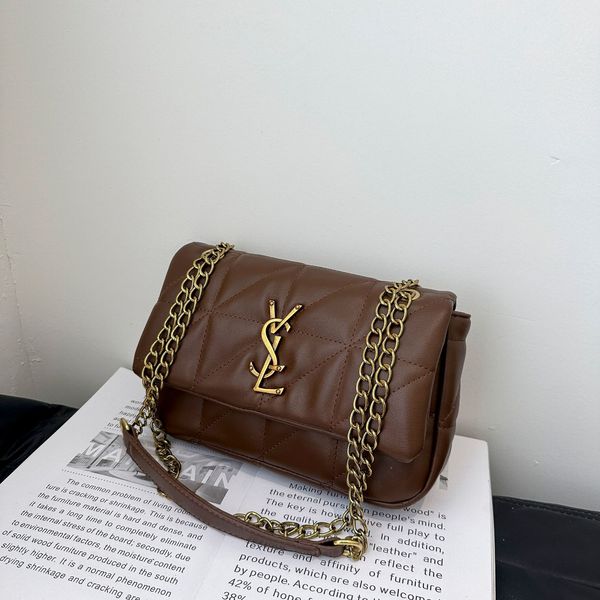 High-end feeling bag women's 2025 new fashion explosion diamond lattice chain shoulder messenger bag commuter all-match small square bag_img_3
