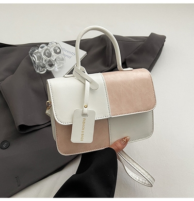 This year's fashion stitching texture handbag 2025 summer commuter western style shoulder messenger bag small square bag fashion_img_1