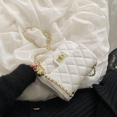Bag Women's Bag Guangzhou Bag 2025 New Shoulder Bag Underarm Bag Small Chanel Style Rhombic Chain Bag Crossbody Bag_img_4