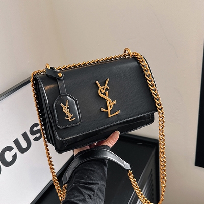 High-end Women's Bag 2024 New This Year's Popular French Chain Shoulder Bag Internet Celebrant Crossbody Bag Small Square Bag_img_5