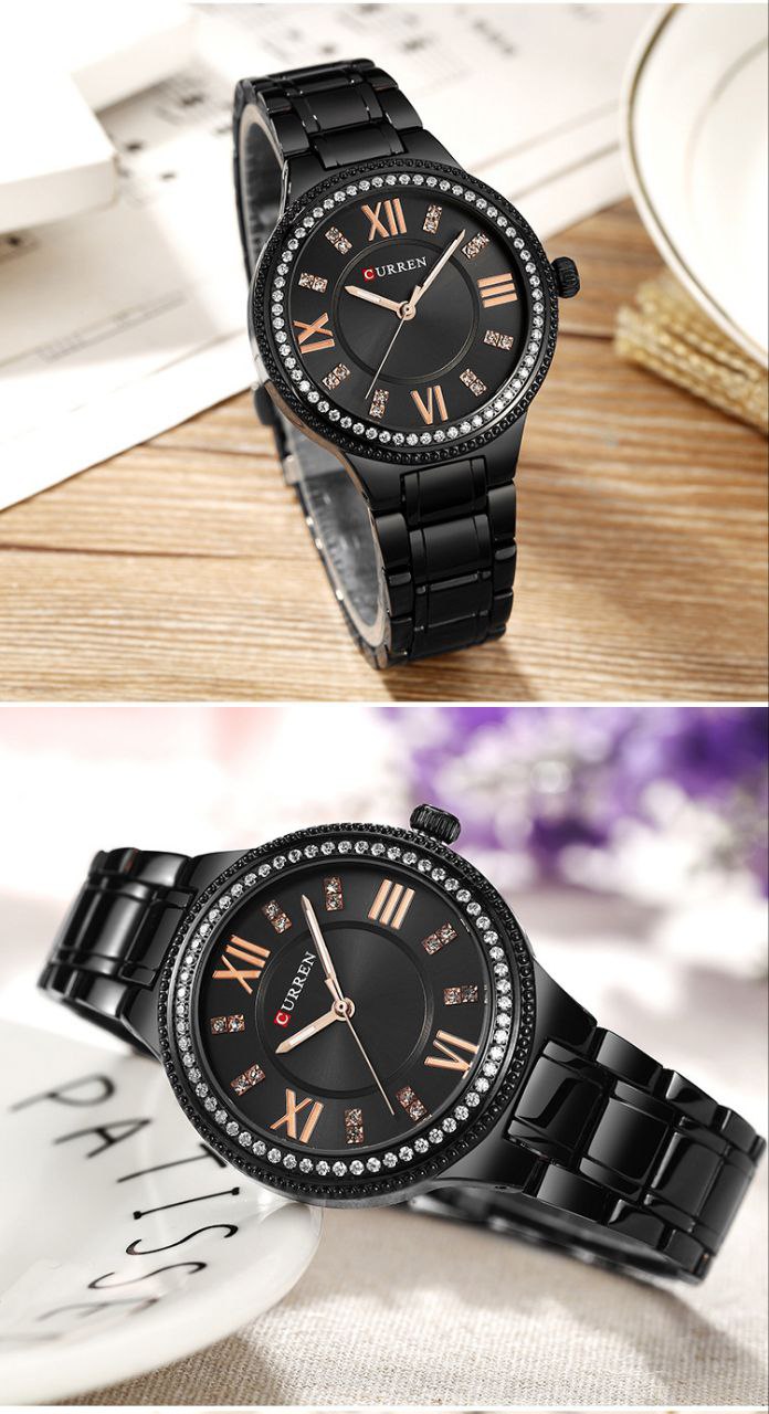 Elegant Crystal Dial Ladies Watch_img_1